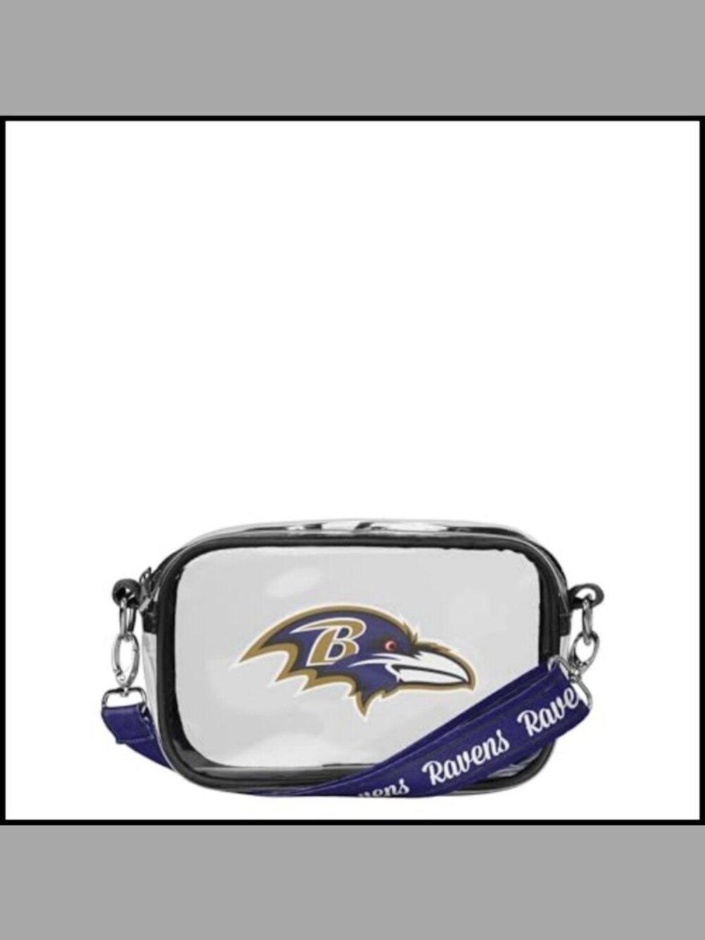 Clear Crossbody Bag Stadium Approved NFL Team Logo Stripe Purse